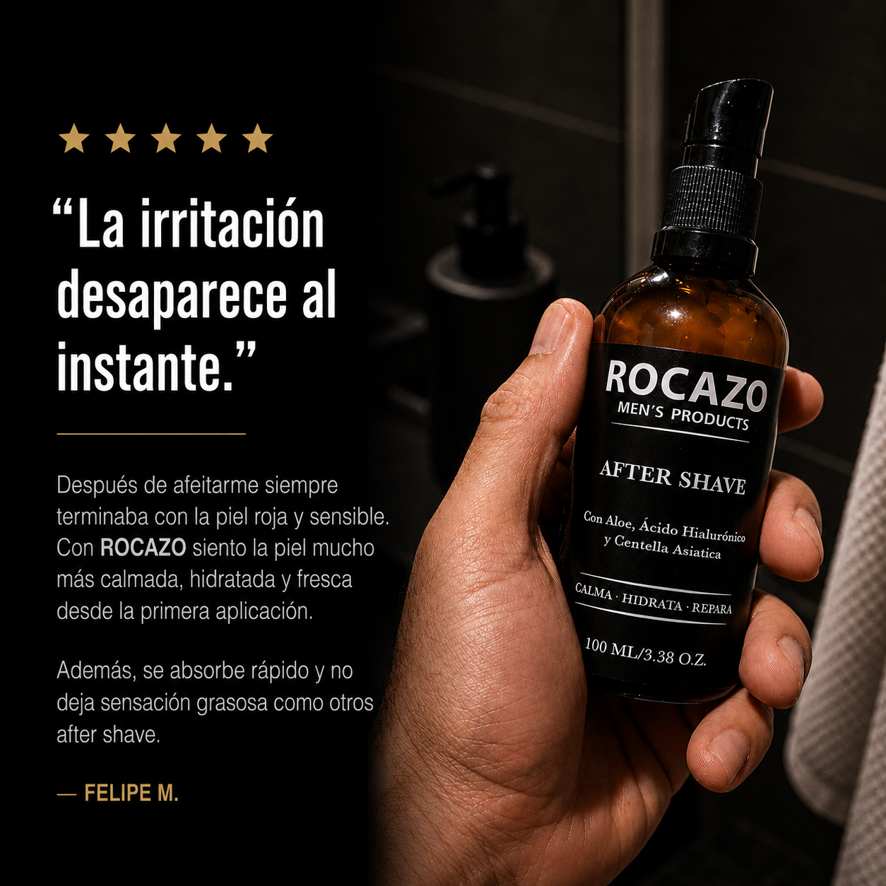 After Shave ROCAZO - dermocosmética masculina premium chilena