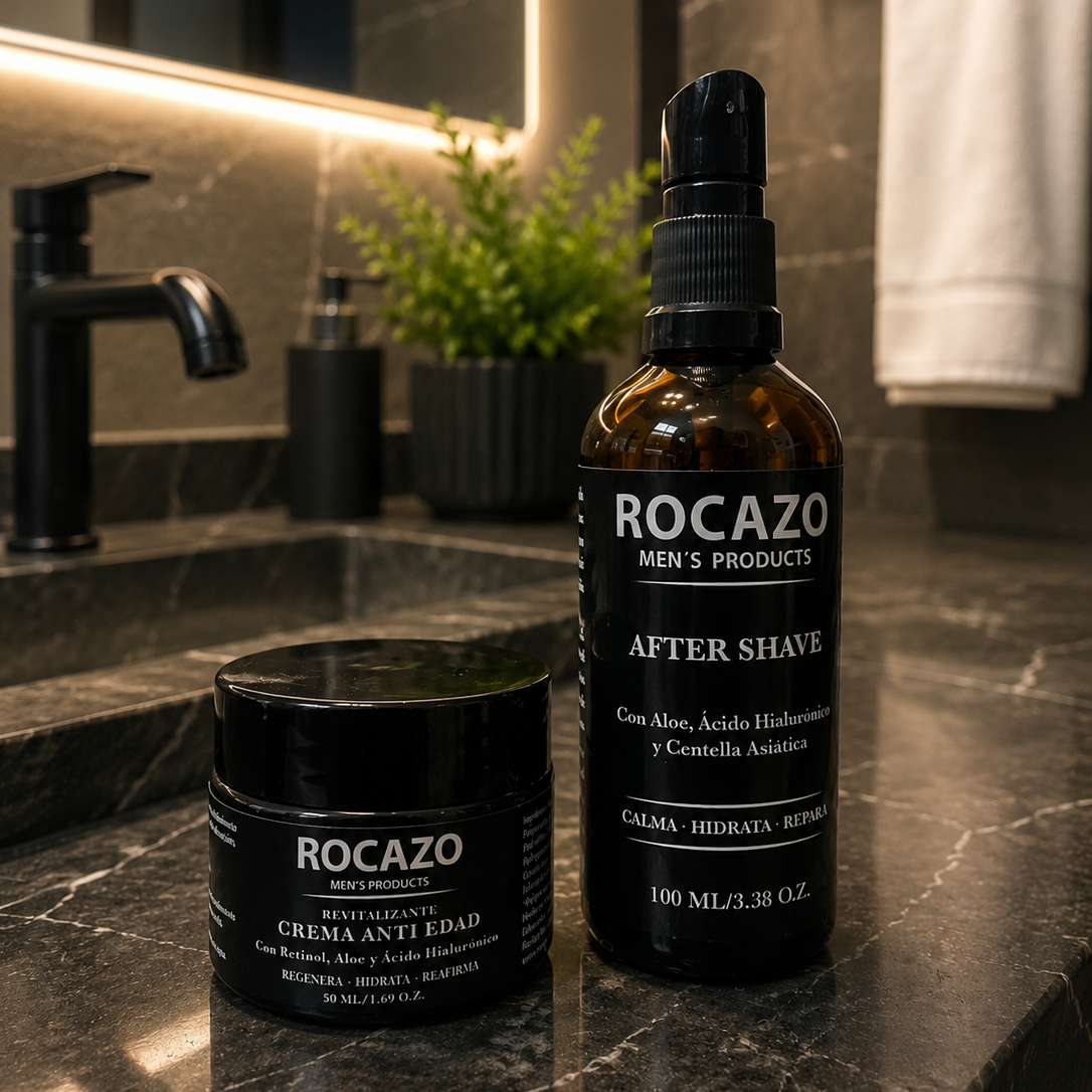 ROCAZO Rutina Facial Masculina Completa (After Shave + Anti Age)