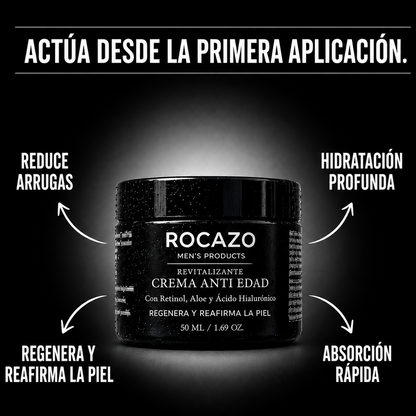 Crema Anti-Edad ROCAZO con retinol liposomado y ácido hialurónico