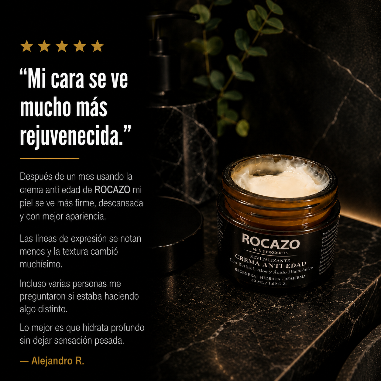 Pote Crema Anti-Edad ROCAZO - dermocosmética masculina premium