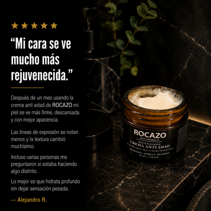 Pote Crema Anti-Edad ROCAZO - dermocosmética masculina premium