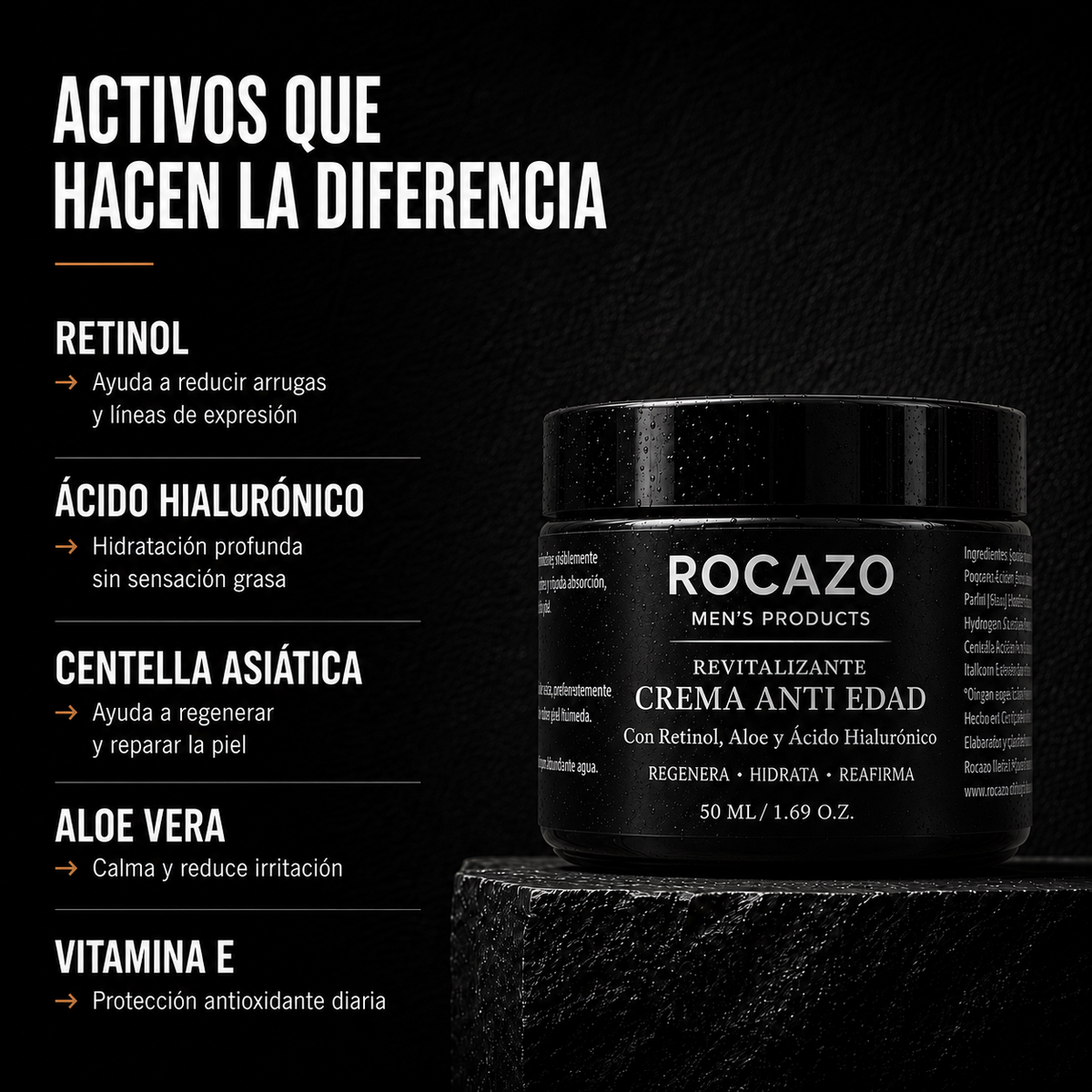 Crema revitalizante anti edad ROCAZO