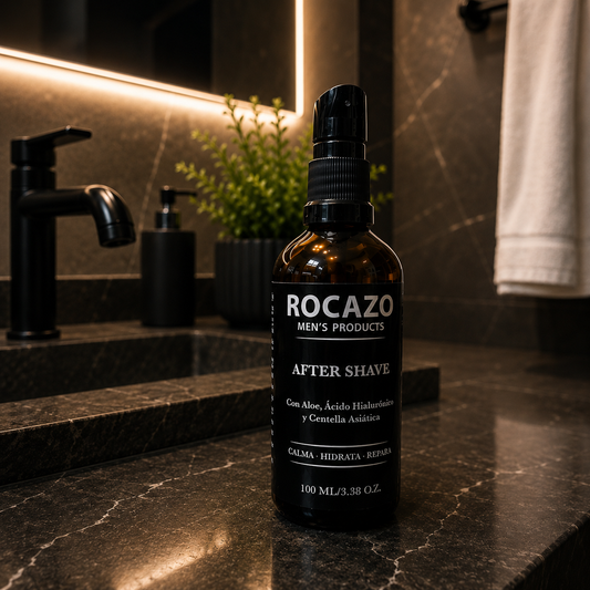 After Shave para Hombre Rocazo – Crema Calmante y Reparadora para Piel Irritada