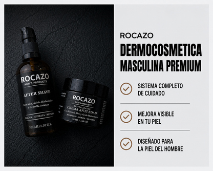 ROCAZO Rutina Facial Masculina Completa (After Shave + Anti Age)
