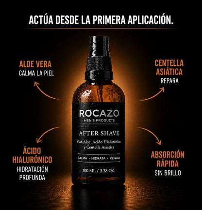 After Shave para Hombre Rocazo – Crema Calmante y Reparadora para Piel Irritada