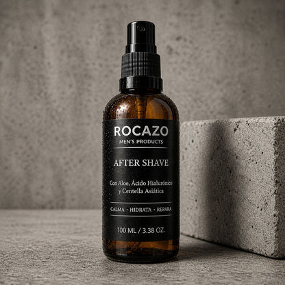 After Shave para Hombre Rocazo – Crema Calmante y Reparadora para Piel Irritada